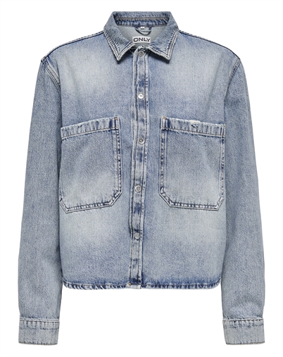 Only - Onlcassie Denim Skjorte - Light Blue Denim